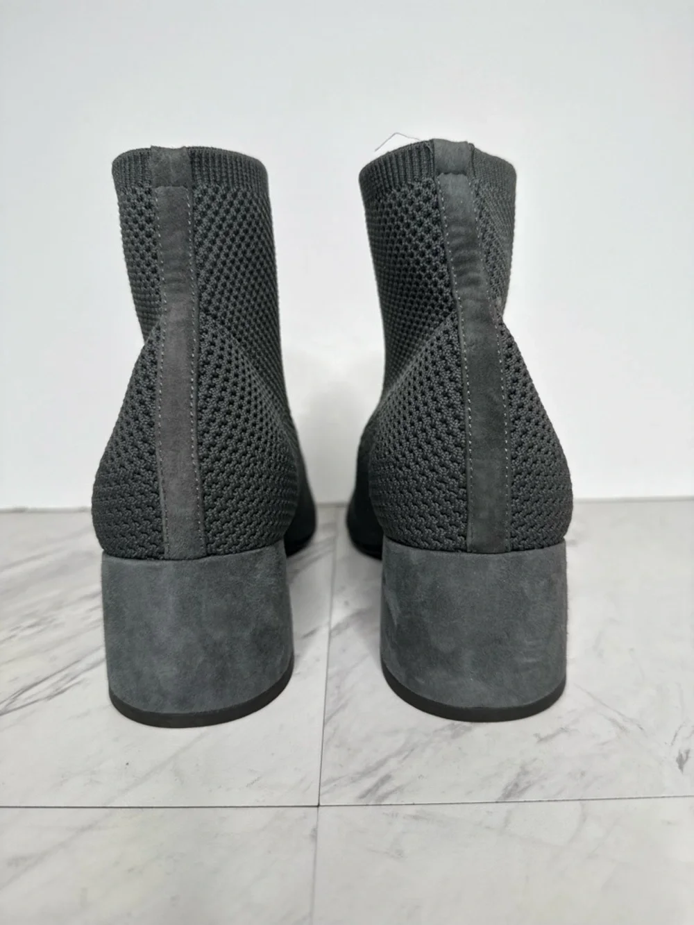 Eileen Fisher Honey Gray Knit Stretch Bootie 9 1/2 - Picture 4 of 13